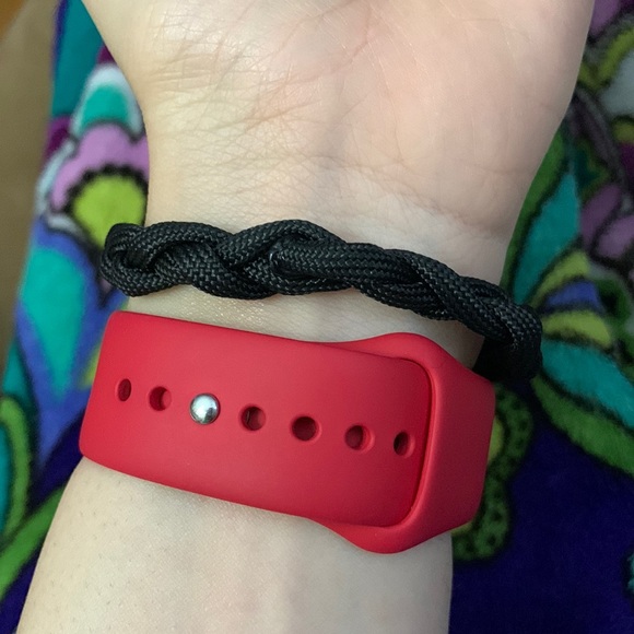 Black Paracord Braided Bracelet and Ring - Picture 5 of 12